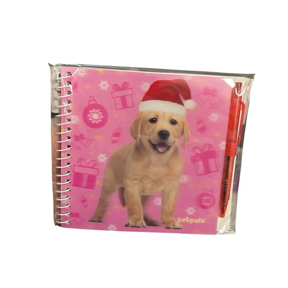 COPY - Holiday Labrador Puppy Pink Petpals Notebook & Pen Set - Picture 5 of 5